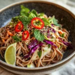 Sesame Chili Cold Soba Noodle Salad