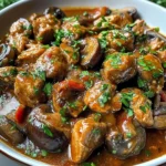 Spicy Chicken Livers with Mushrooms