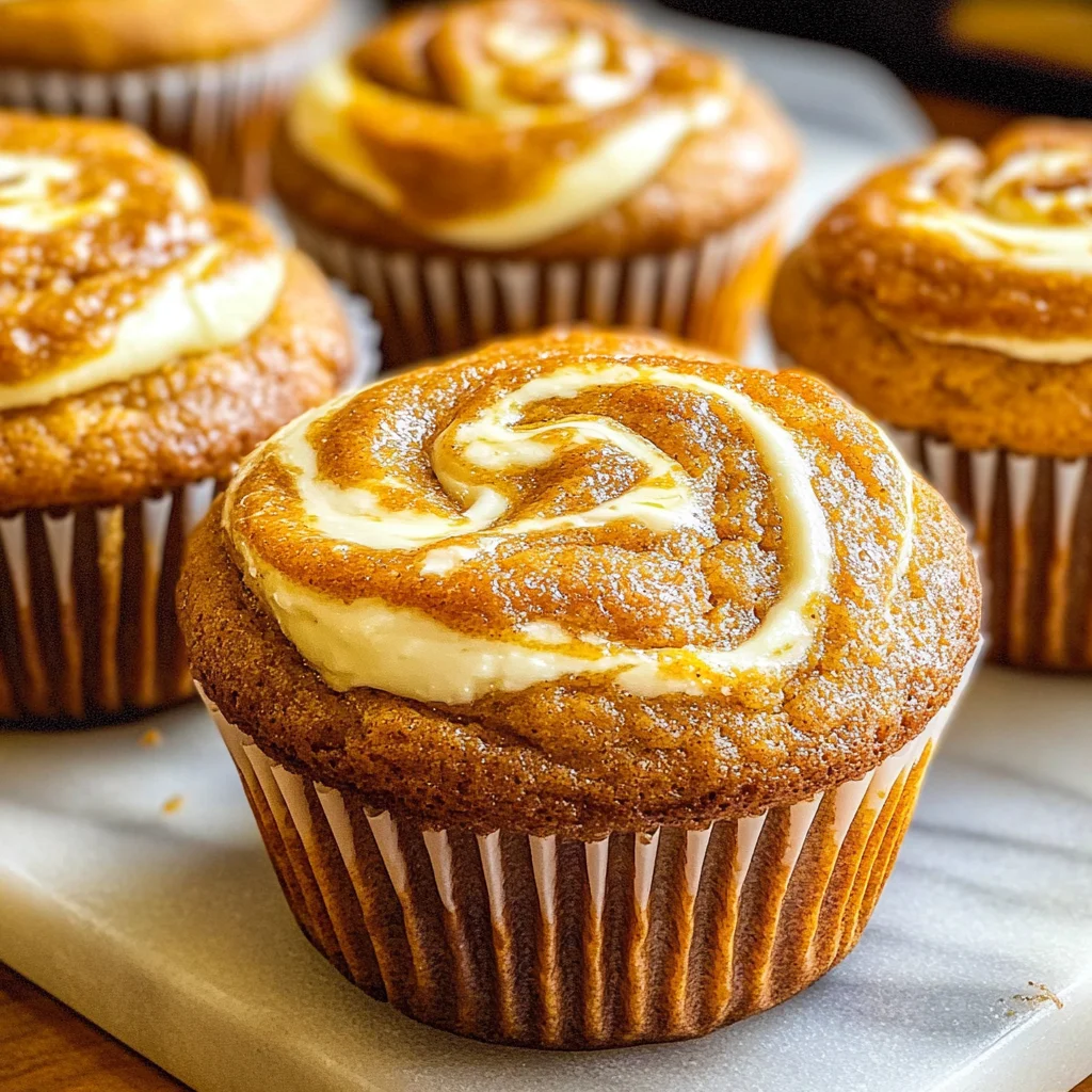 Best Swirled Pumpkin Cream Cheese Muffins