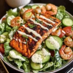 Blackened Salmon & Shrimp Salad
