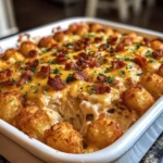 Chicken Bacon Ranch Tater Tot Casserole: A 450 Calorie Dish