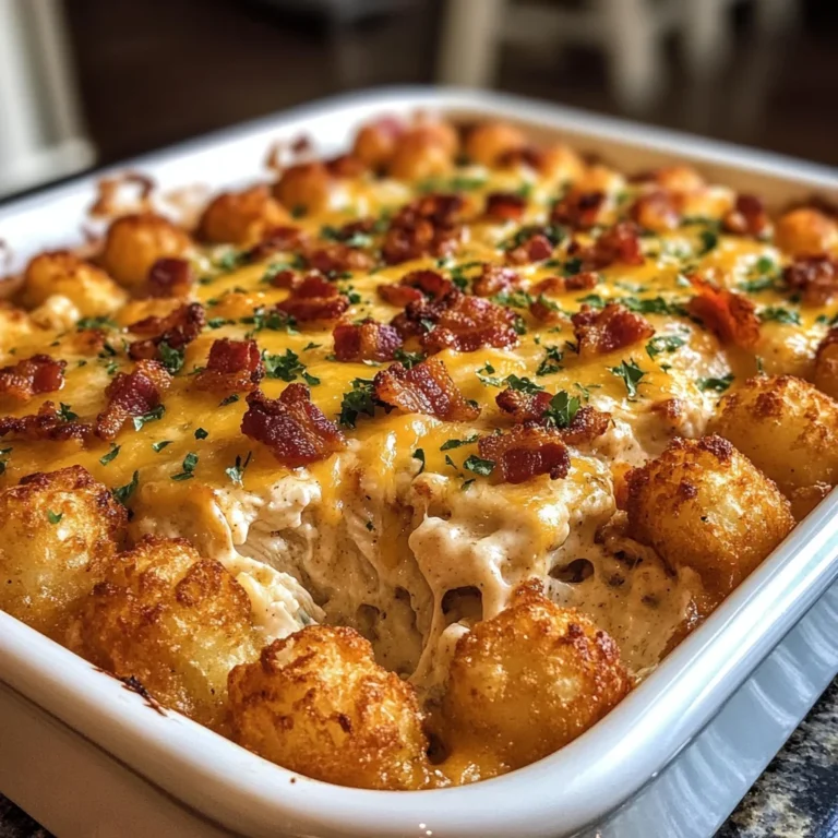 Chicken Bacon Ranch Tater Tot Casserole: A 450 Calorie Dish