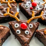 Christmas Reindeer Brownies - gluten-free