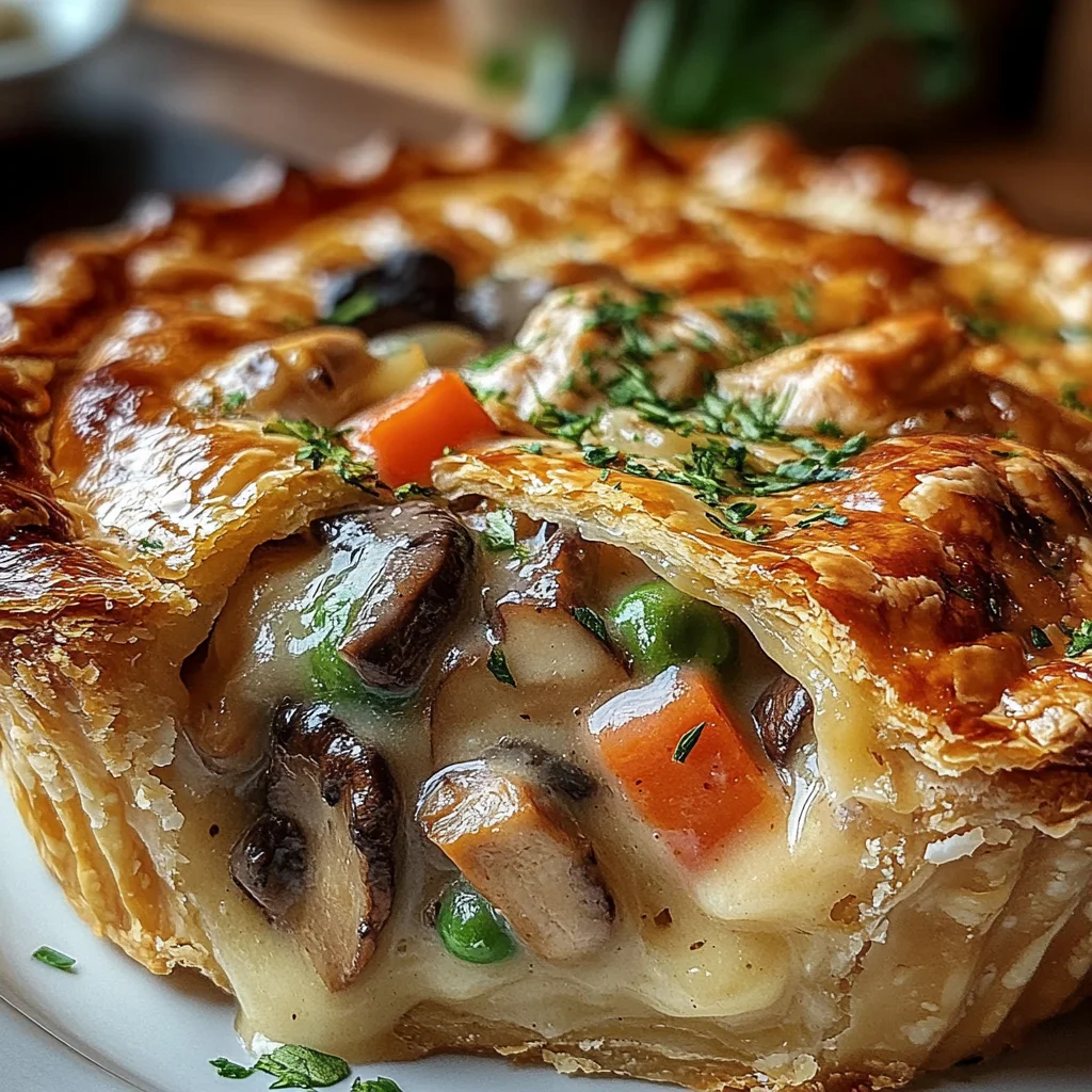 Cozy Chicken and Mushroom Pot Pie