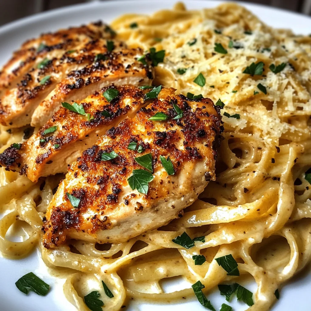 Creamy Cajun Three-Cheese Chicken Linguine