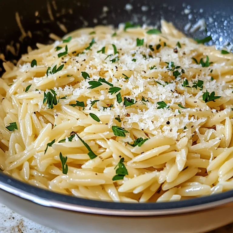 Garlic Parmesan Orzo Pasta Recipe