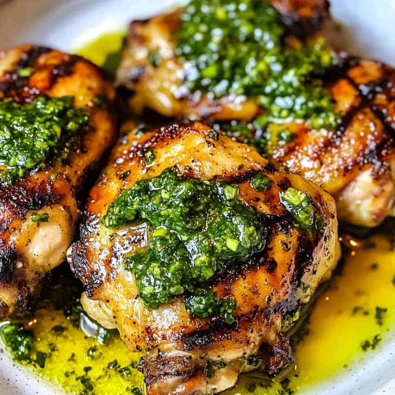 Grilled Chicken Thighs with Chimichurri