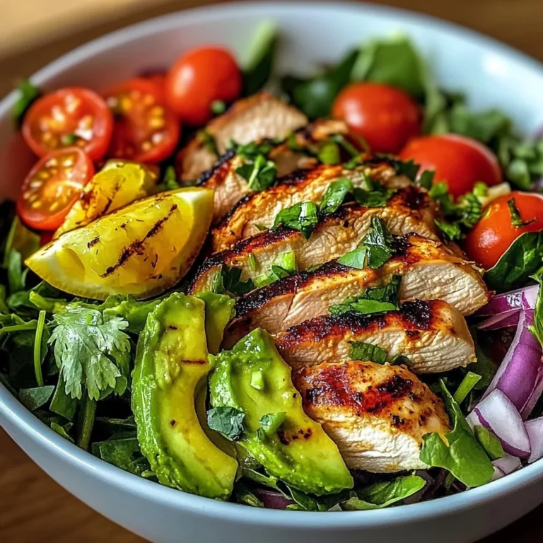 Grilled Chicken and Avocado Salad Bowl