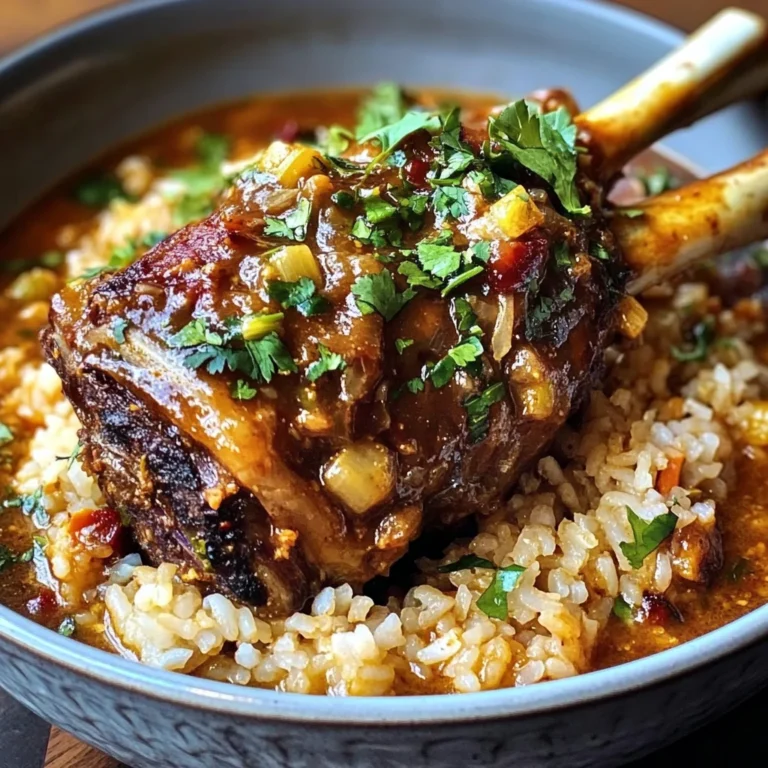 Lemongrass-Ginger Lamb Shank with Coconut Rice
