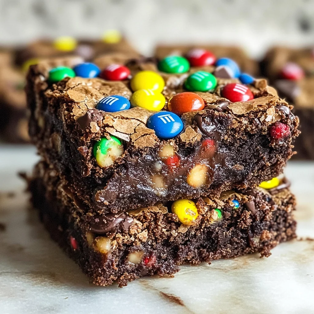 Monster Cookie Fudgy Brownies