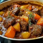 Slow-Baked Tuscan Beef Casserole with Rustic Vegetables