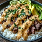 Steak Queso Rice