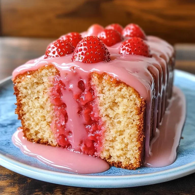 Strawberry Pound Cake with Strawberry Glaze