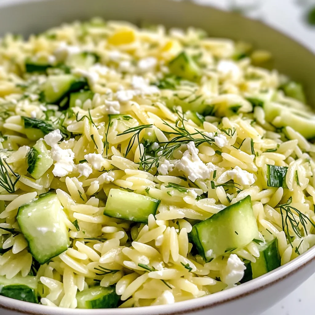 Best Cucumber Lemon Orzo Salad