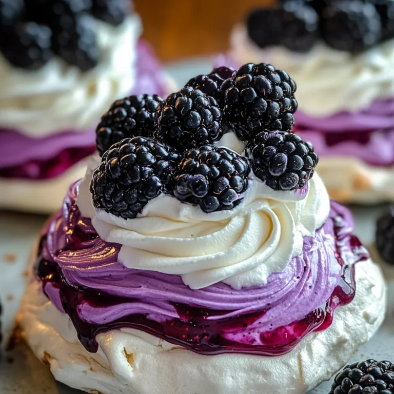 Blackberry Pavlovas