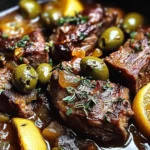 Braised Lamb Neck with Lemon, Olives & Warm Spices