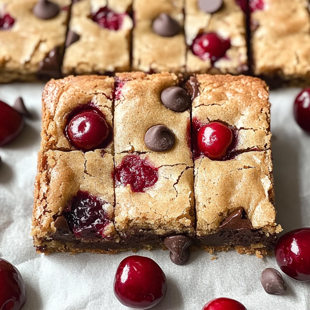 Cherry Chocolate Chip Blondies