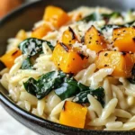 Creamy Orzo with Roasted Butternut Squash and Spinach