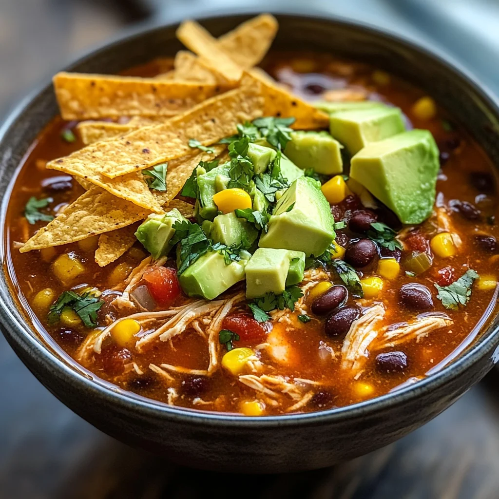 Crockpot Chicken Tortilla Soup