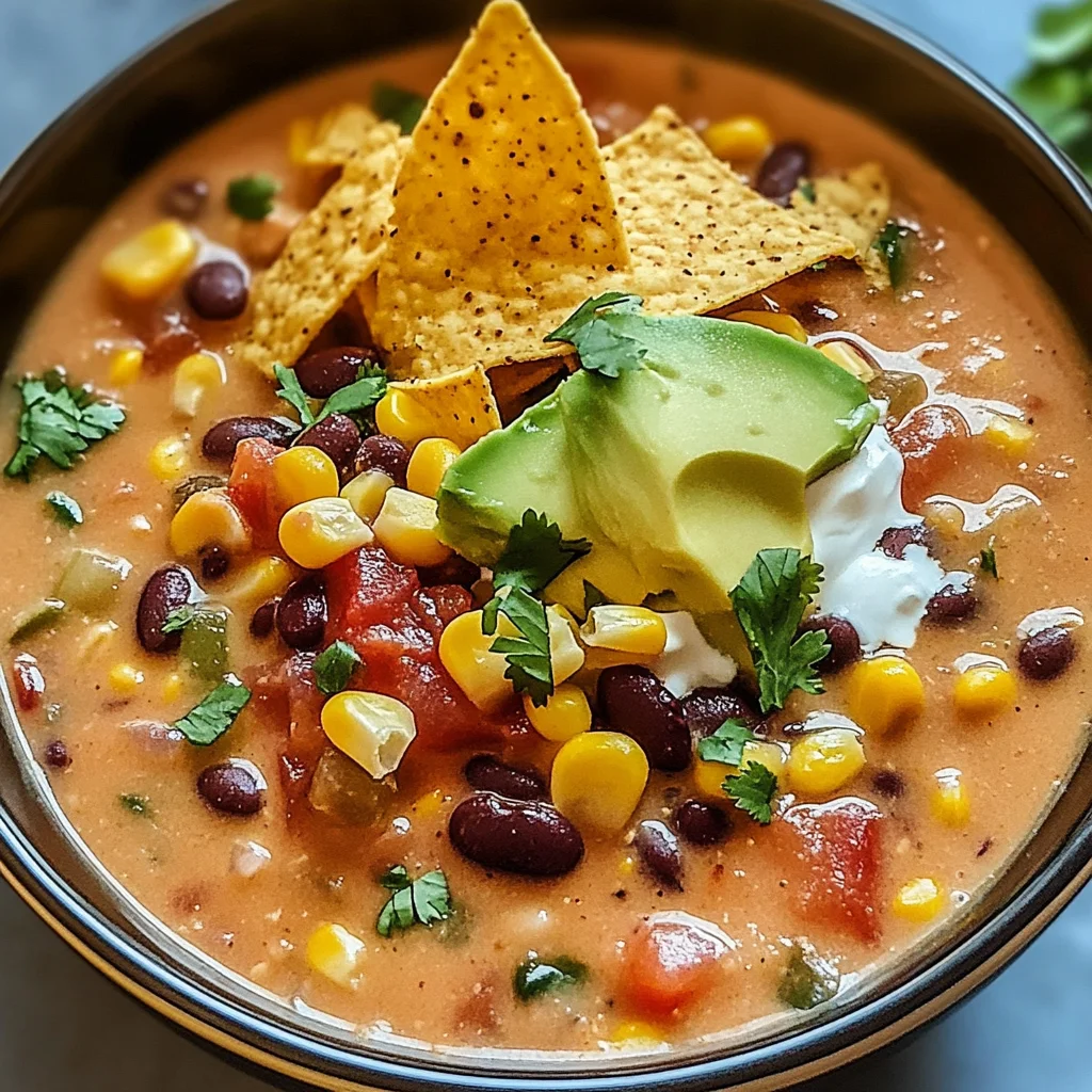 Crockpot Vegetarian Tortilla Soup for Cozy Weeknight Comfort
