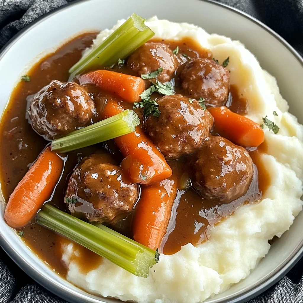 Easy Frozen Meatball Pot Roast (Slow Cooker Dinner Recipe)