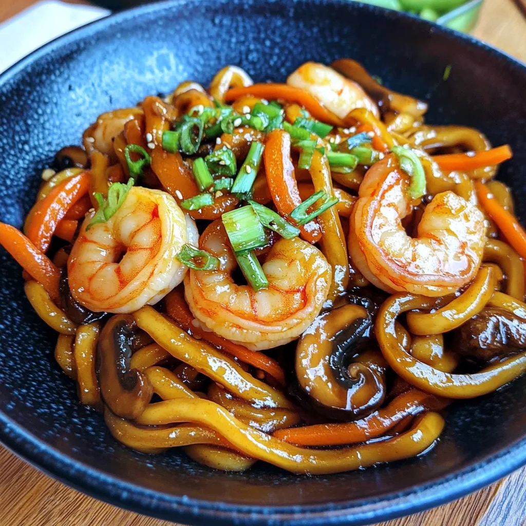 Yaki Udon with Shrimp