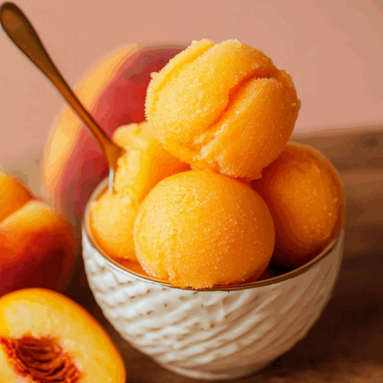 Peach Sorbet A Refreshing and Fruity Summer Treat