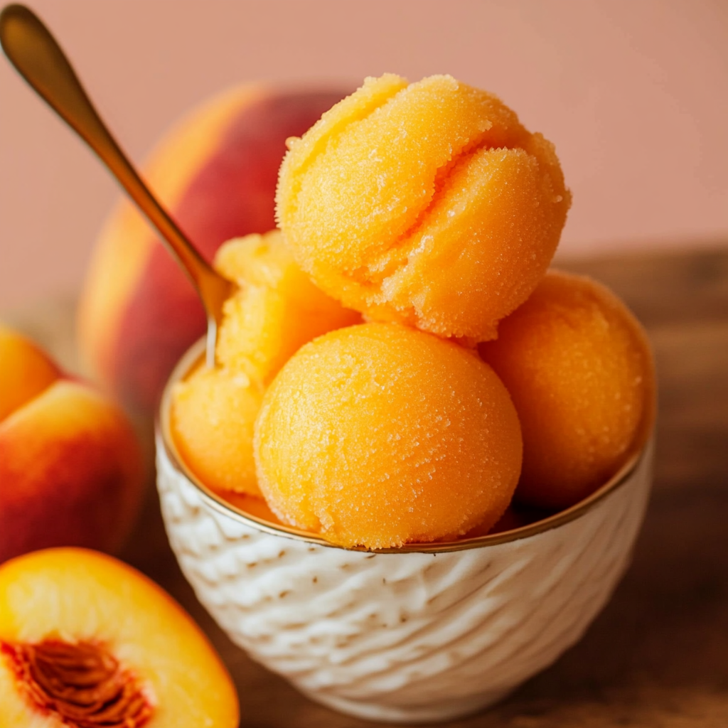 Peach Sorbet A Refreshing and Fruity Summer Treat