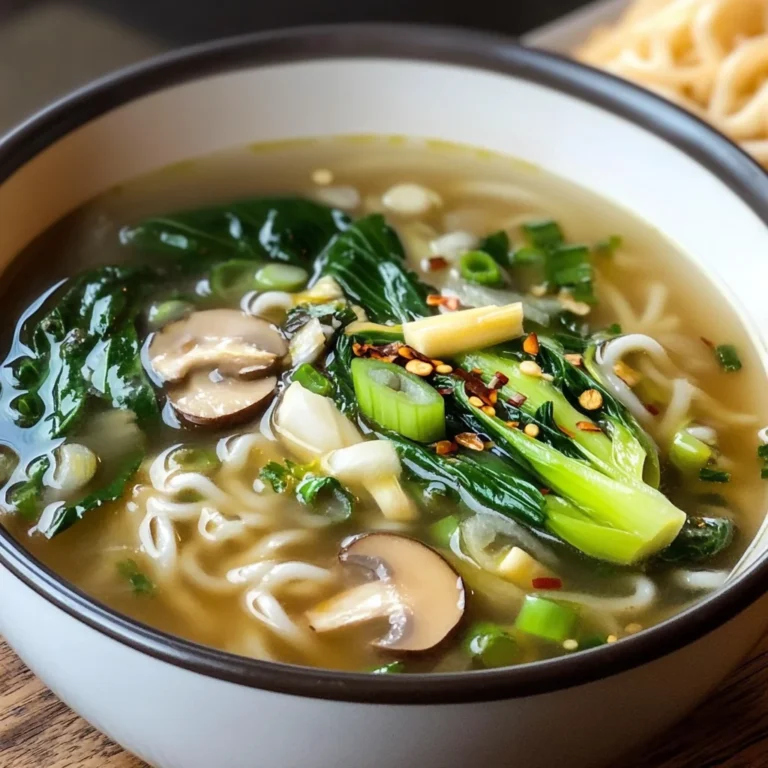 25-Minutes Ginger Garlic Bok Choy Soup - A Delicious Choice