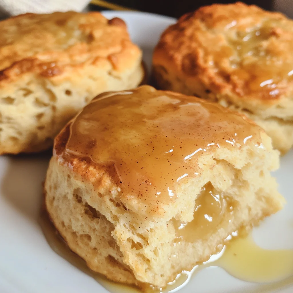 Apple Biscuits with Honey Butter Glaze