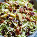 Apple Coleslaw with Cranberries and Pecans