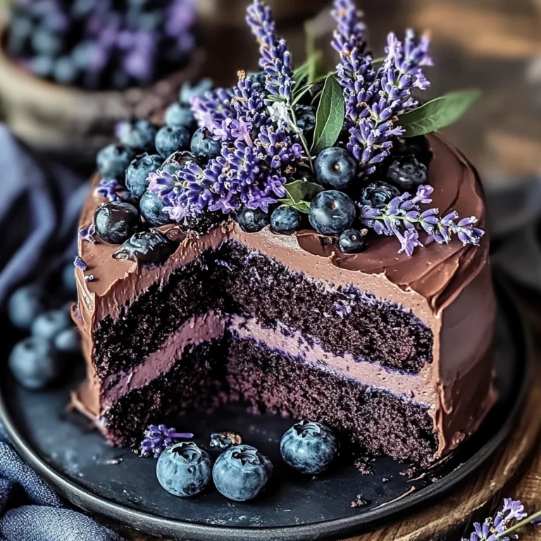 Blueberry Chocolate Lavender Dream Cake