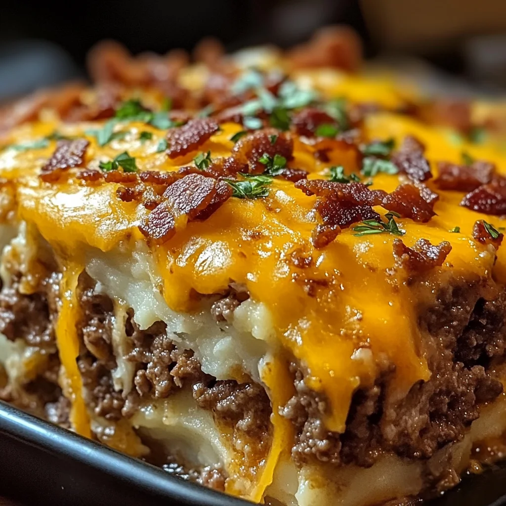 Cheesy Loaded Meatloaf Casserole
