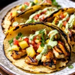 Chili Lime Chicken Tacos with Grilled Pineapple Salsa