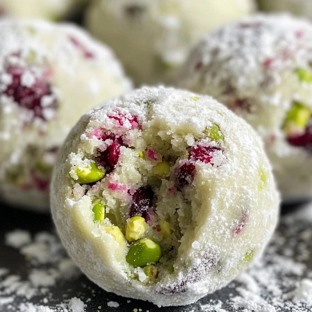 Cranberry Pistachio White Chocolate Truffles