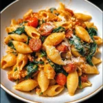 Creamy Chorizo Pasta with Spinach
