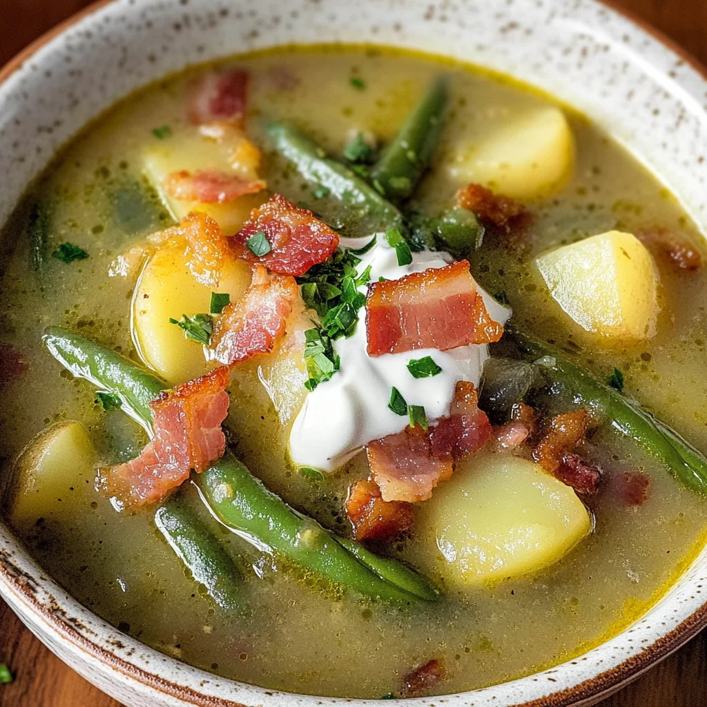 German Green Bean Soup Recipe (Grüne Bohnensuppe)