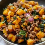 Healthy Roasted Butternut Squash with Ground Turkey