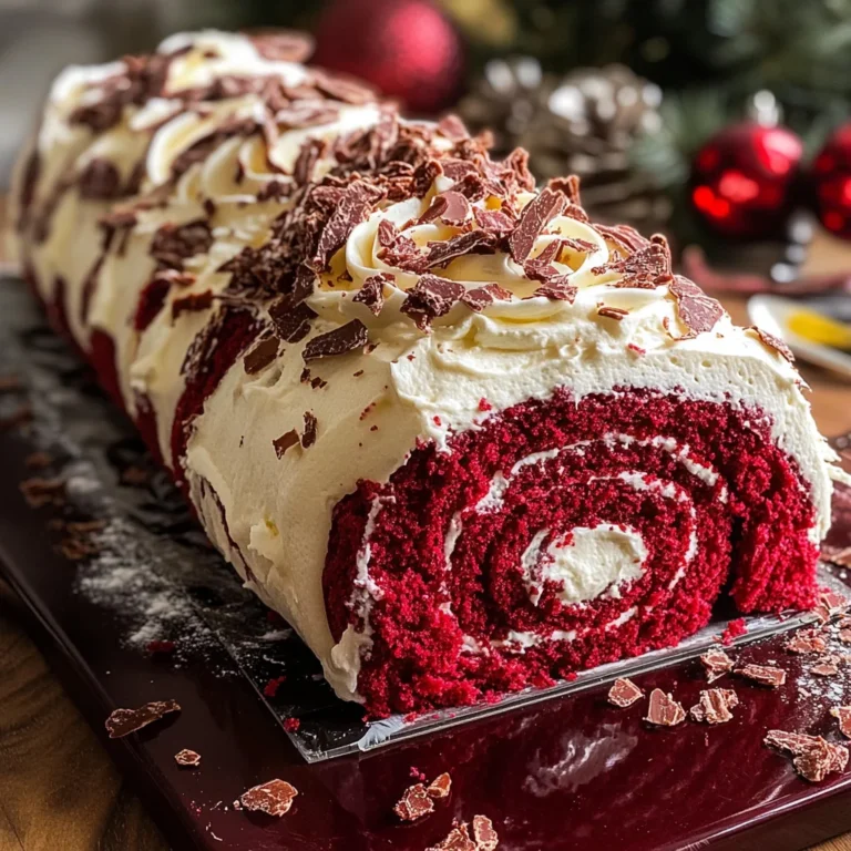 Red Velvet Yule Log