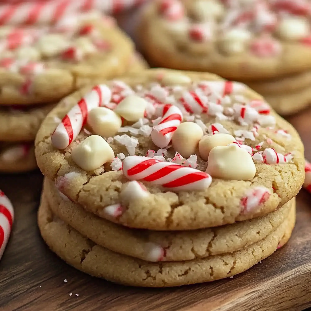 White Chocolate Candy Cane Cookies