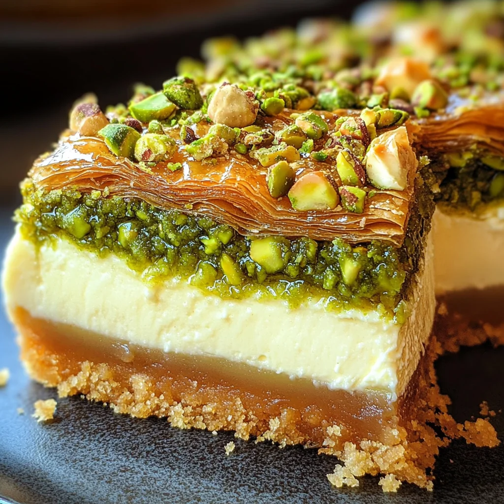 Baklava Pistachio Cheesecake