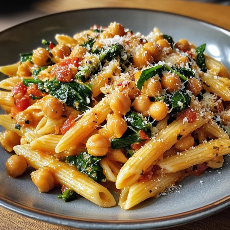 Chickpea and Spinach Pasta