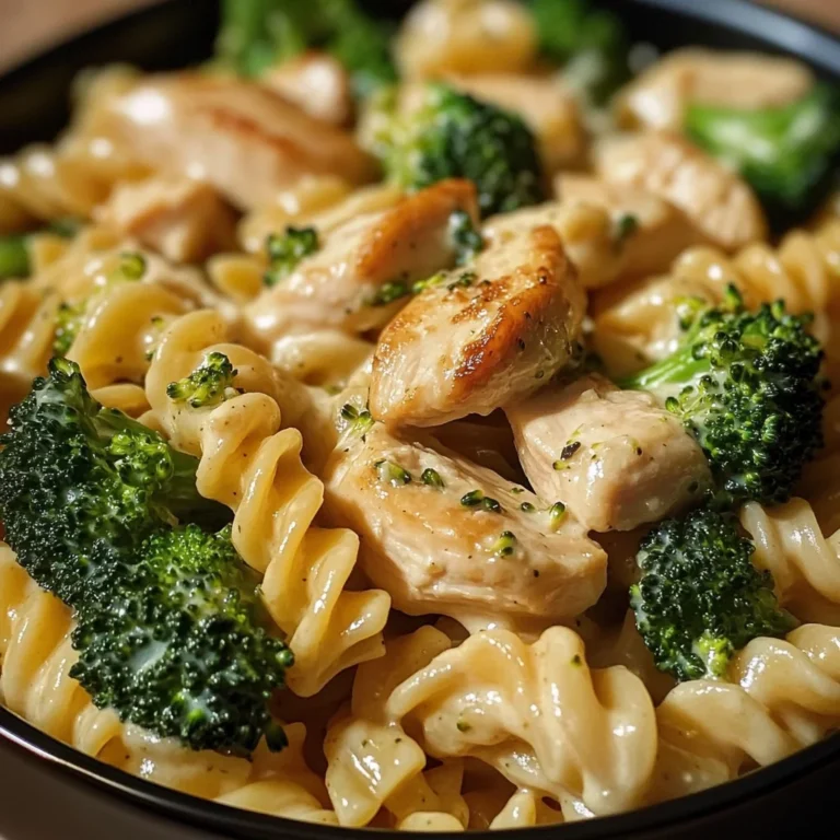 Creamy Garlic Chicken Alfredo with Broccoli