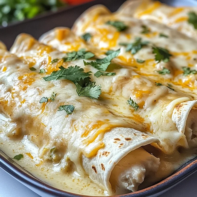 Creamy White Chicken Enchiladas