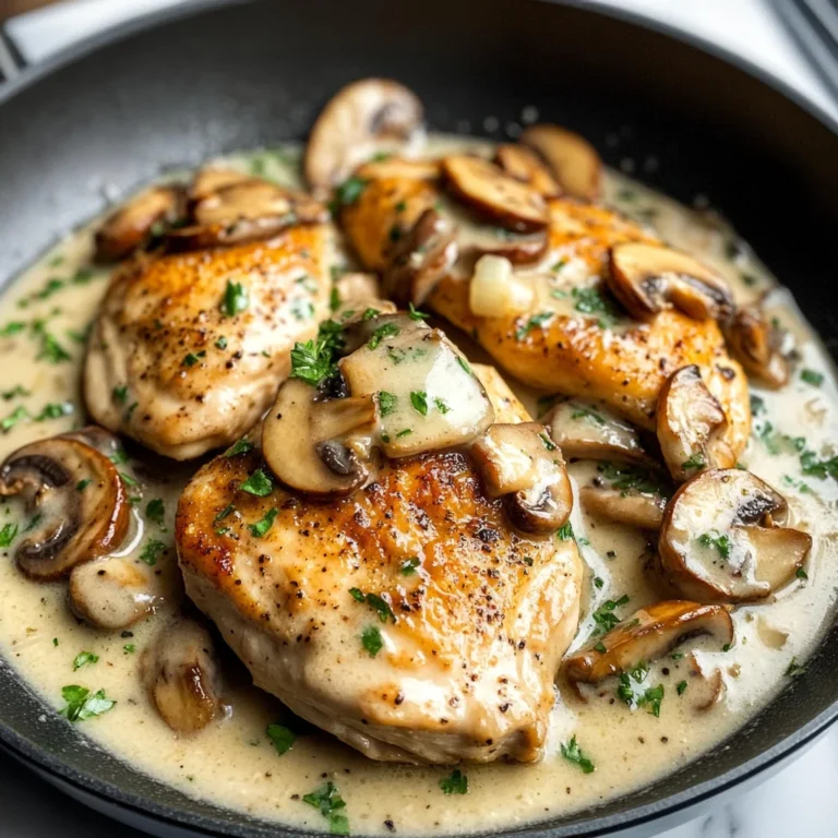Creamy White apple vinegar Mushroom Chicken