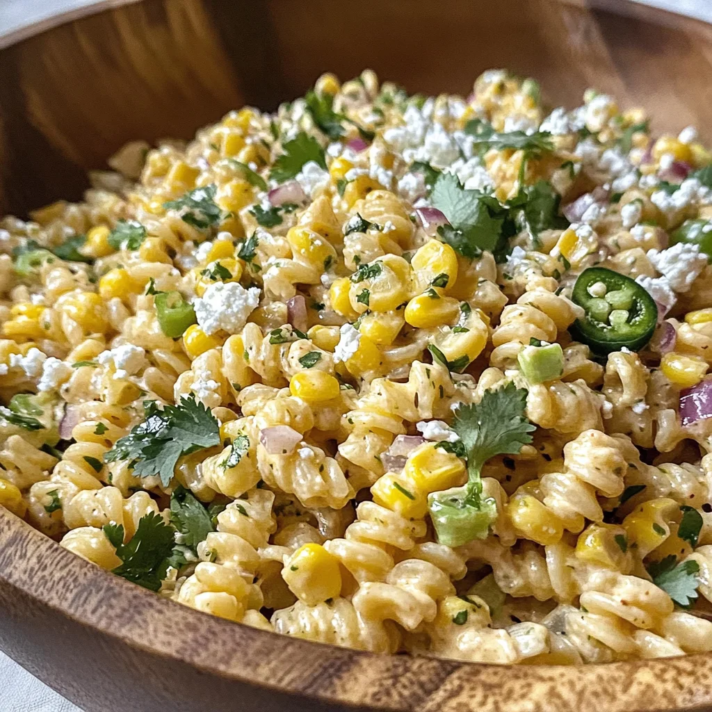 Elote Pasta Salad Recipe (Mexican Street Corn)