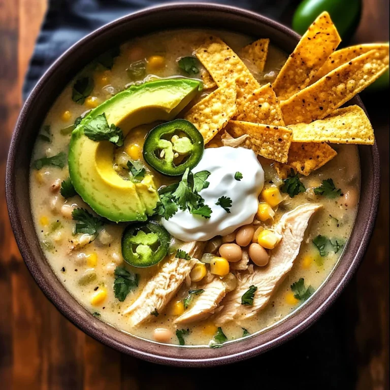 Flavorful Crockpot White Chicken Chili Soup