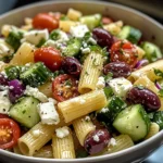 Greek Rigatoni Pasta Salad – A Fresh and Flavorful Mediterranean Delight!