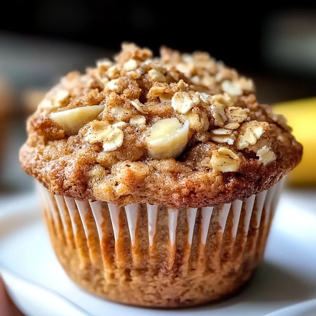 Healthy Banana Oatmeal Muffins