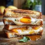 Honey Peach & White Cheddar Grilled Cheese